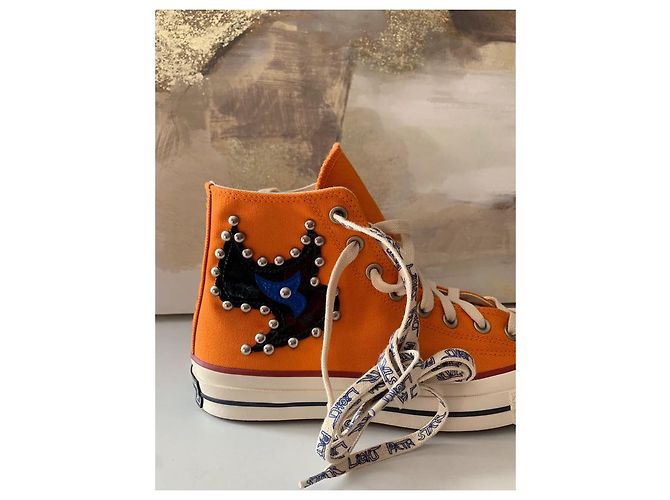 Converse Chuck 70 HI Sneaker Orange Stoff - Ansicht 2