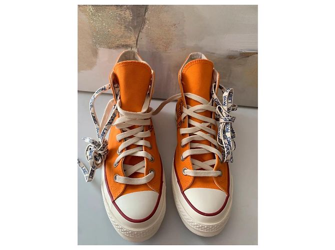 Converse Chuck 70 HI Sneaker Orange Stoff - Ansicht 4
