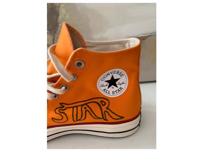 Converse Chuck 70 HI Sneaker Orange Stoff - Ansicht 5