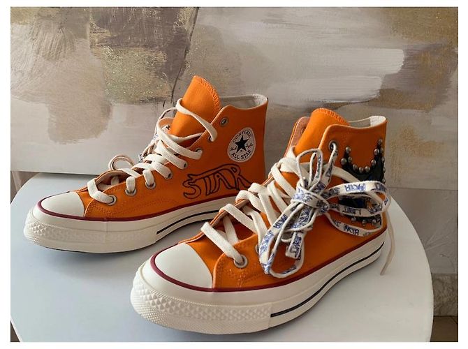 Converse Chuck 70 HI Sneaker Orange Stoff - Ansicht 6