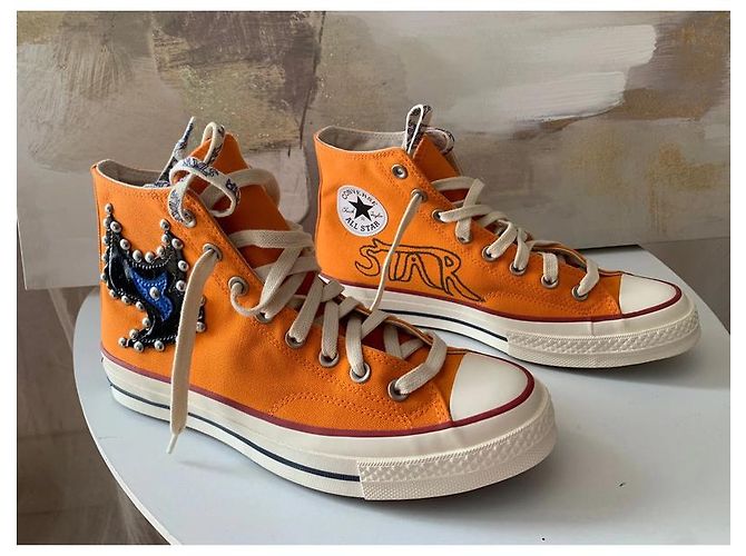 Converse Chuck 70 HI Sneaker Orange Stoff - Ansicht 8