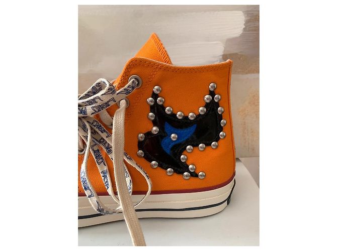 Converse Chuck 70 HI Sneaker Orange Stoff - Ansicht 9