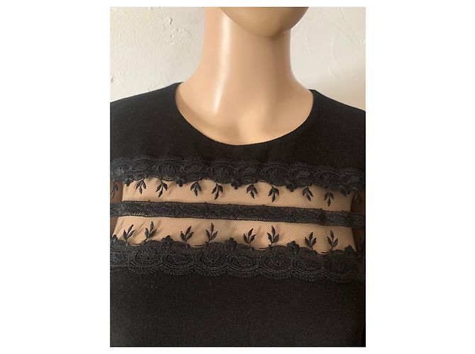 Sandro Kleid schwarz aus Viskose - Ansicht 11