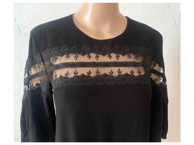 Sandro Kleid schwarz aus Viskose - Ansicht 4