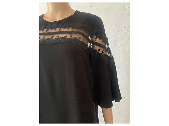 Sandro Kleid schwarz aus Viskose - Ansicht 5