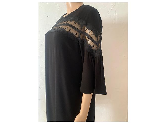 Sandro Kleid schwarz aus Viskose - Ansicht 7