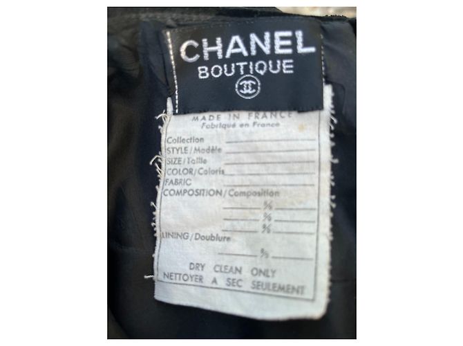 Gonna Chanel in velluto nero con catena dorata extra vintage - vista 6