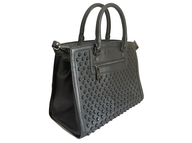 Borsa a mano Michael Kors Selma Zip Studio in pelle nera Nero - vista 2