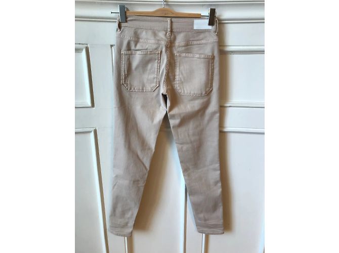 Autre Marque NO FIRMADO / NO FIRMADO jeans T.FR 36 Algodón Beige - vista 2