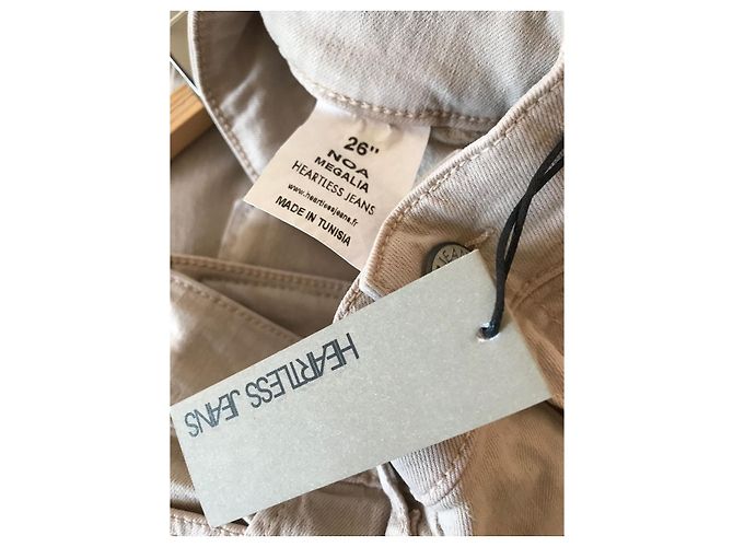 Autre Marque NO FIRMADO / NO FIRMADO jeans T.FR 36 Algodón Beige - vista 3