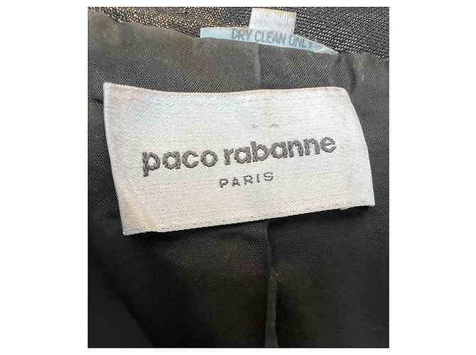 Vintage Paco RABANNE Jacke Schwarz - Ansicht 2