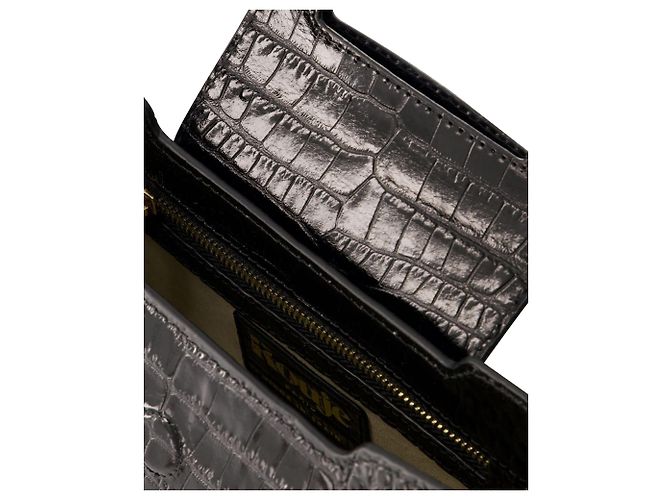 Borsa a tracolla Baguette - Rouje - Pelle - Cocco Nero - vista 4