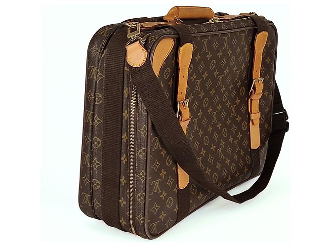 Valigia Satellite Louis Vuitton 50 monogramma con tracolla Marrone - vista 2