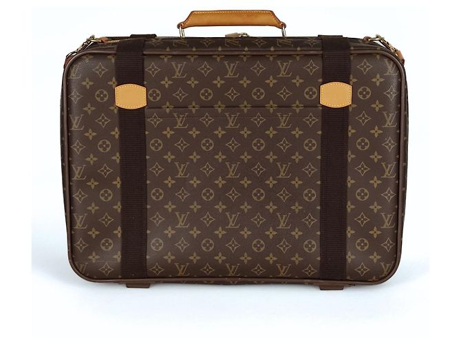 Valigia Satellite Louis Vuitton 50 monogramma con tracolla Marrone - vista 3