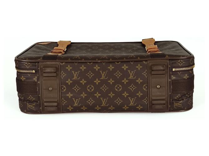 Valigia Satellite Louis Vuitton 50 monogramma con tracolla Marrone - vista 4