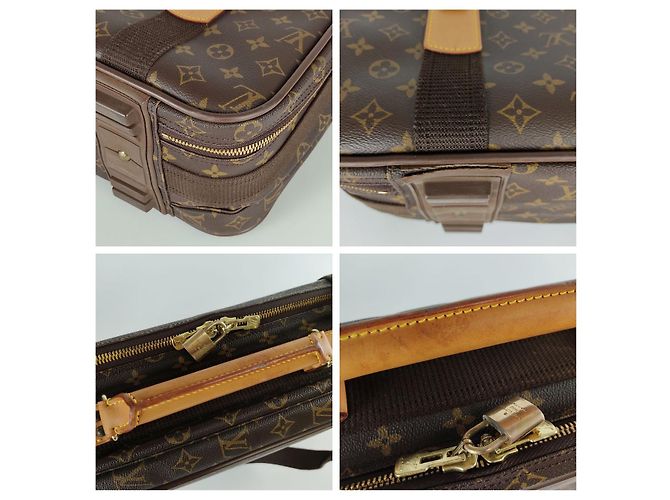 Valigia Satellite Louis Vuitton 50 monogramma con tracolla Marrone - vista 5