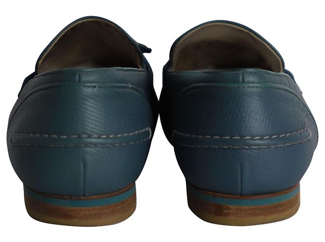 Mocassini con Nappe Lanvin in Pelle Blu - vista 4