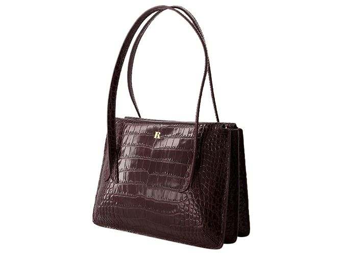 Borsa a tracolla Le J - Rouje - Pelle - Coccodrillo Bordeaux - vista 2