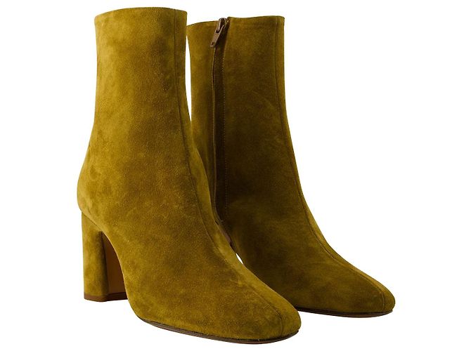 Botines Celeste - Rouje - Piel - Caqui - vista 2