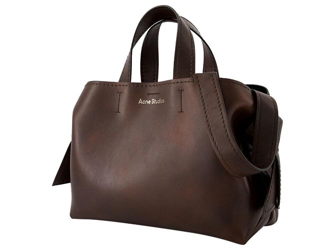 Musubi Shopper-Tasche – Acne Studios – Leder – Dunkelbraun - Ansicht 2