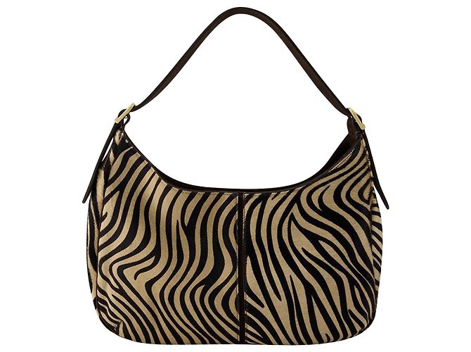Borsa Hobo Grande - Rouje - Pelle - Zebra Beige - vista 3