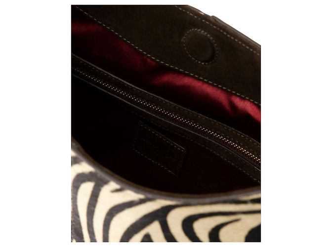 Borsa Hobo Grande - Rouje - Pelle - Zebra Beige - vista 4