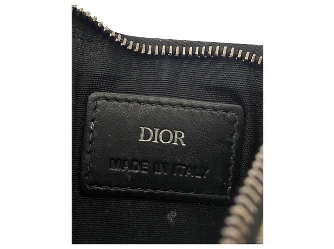 Porta-cartões com zíper Dior em jacquard bege e preto Impressão em python - vista 4