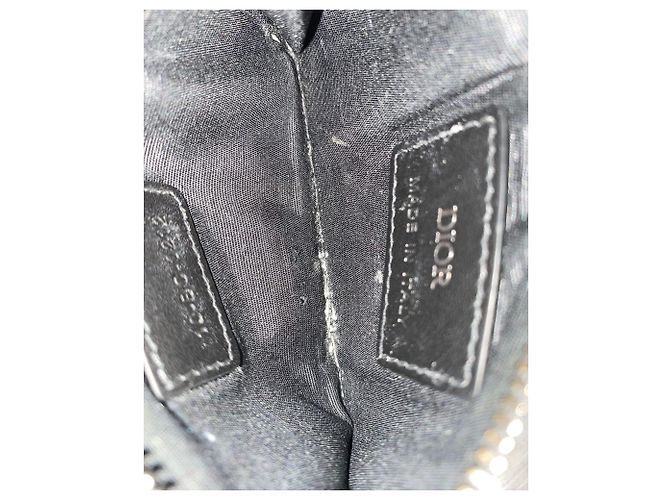 Porta-cartões com zíper Dior em jacquard bege e preto Impressão em python - vista 5