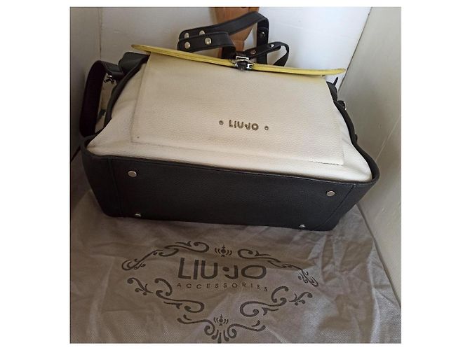 Liu.Jo Liu Jo borsa pelle multicolor Nero Bianco Giallo - vista 4