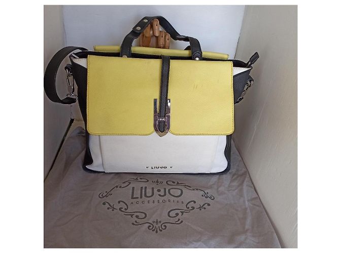 Liu.Jo Liu Jo borsa pelle multicolor Nero Bianco Giallo - vista 5