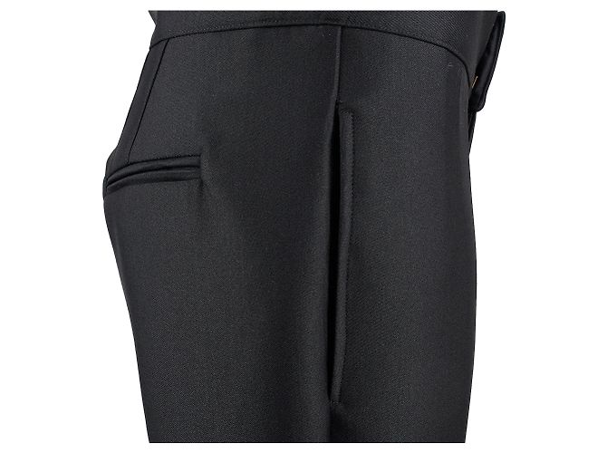 Maßgeschneiderte Hose mit hohem Bund von Gianfranco Ferré Schwarz - Ansicht 3