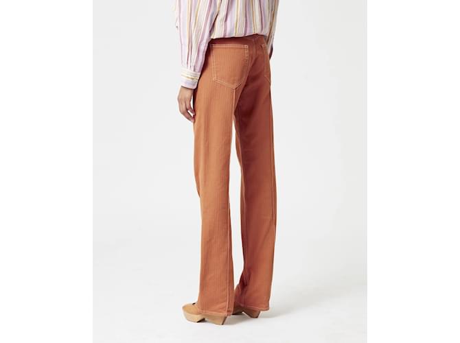 Jeans ISABEL MARANT T.FR 36 Algodón Naranja - vista 3