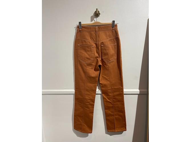 Jeans ISABEL MARANT T.FR 36 Algodón Naranja - vista 5