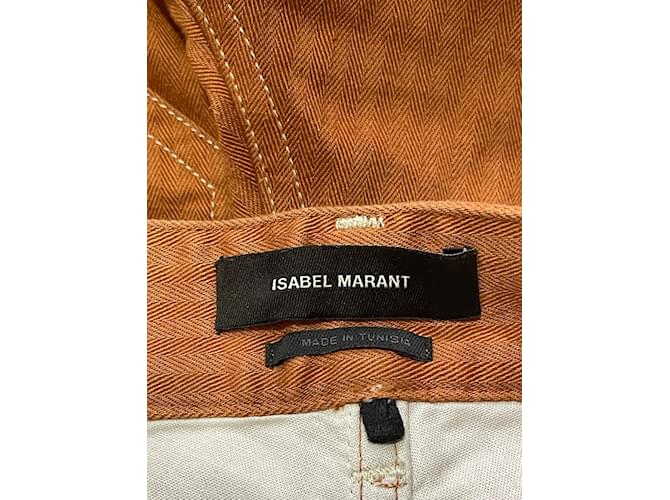 Jeans ISABEL MARANT T.FR 36 Algodón Naranja - vista 6