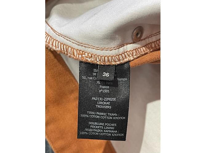 Jeans ISABEL MARANT T.FR 36 Algodón Naranja - vista 7