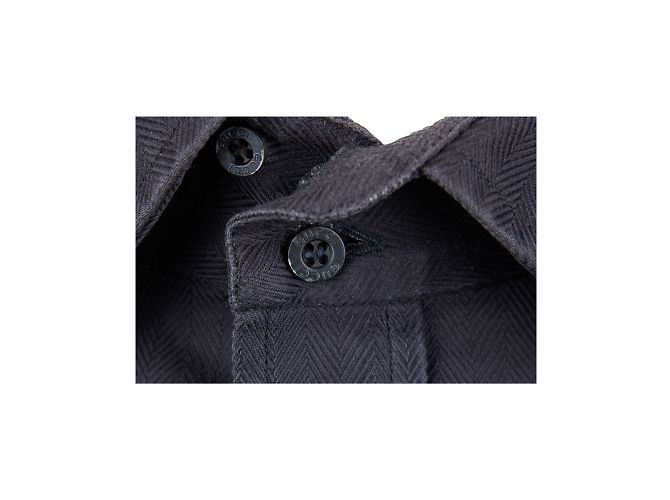 Camisa Gucci de algodón gris con patrón de espiga - vista 4