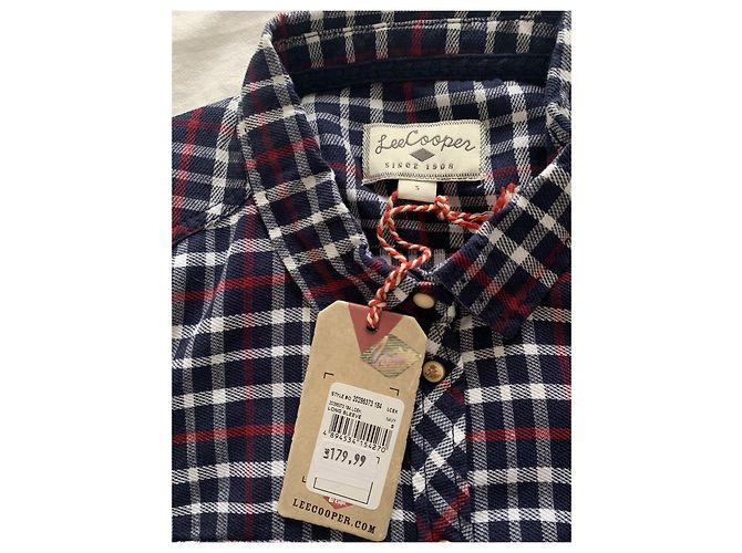 Autre Marque Camicia a quadri Lee Cooper Blu Cotone S Multicolore - vista 3