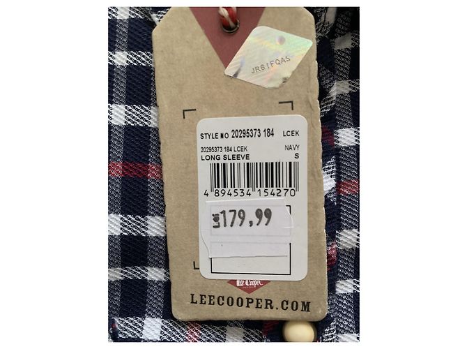 Autre Marque Camicia a quadri Lee Cooper Blu Cotone S Multicolore - vista 4