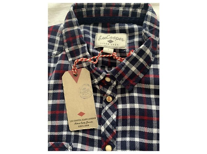 Autre Marque Camicia a quadri Lee Cooper Blu Cotone S Multicolore - vista 5