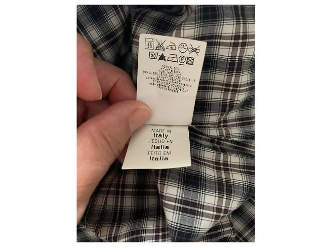 Chemise Alexander McQueen à carreaux manches longues coton 42 IT Multicolore - vue 10
