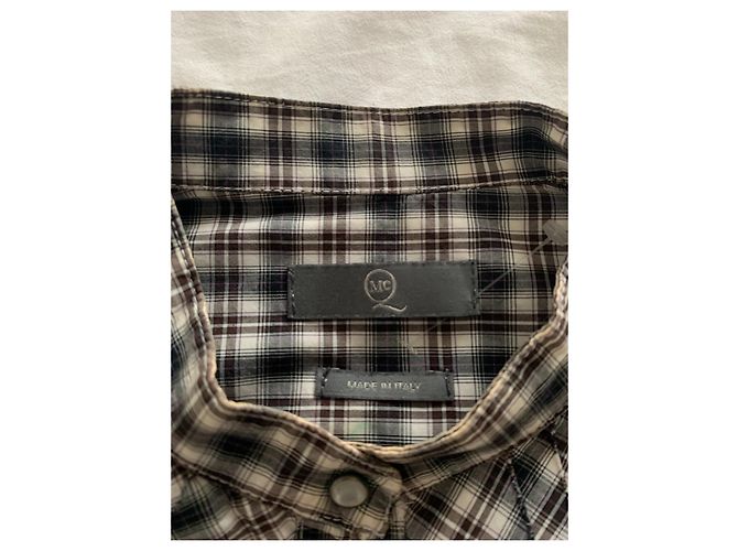 Chemise Alexander McQueen à carreaux manches longues coton 42 IT Multicolore - vue 3