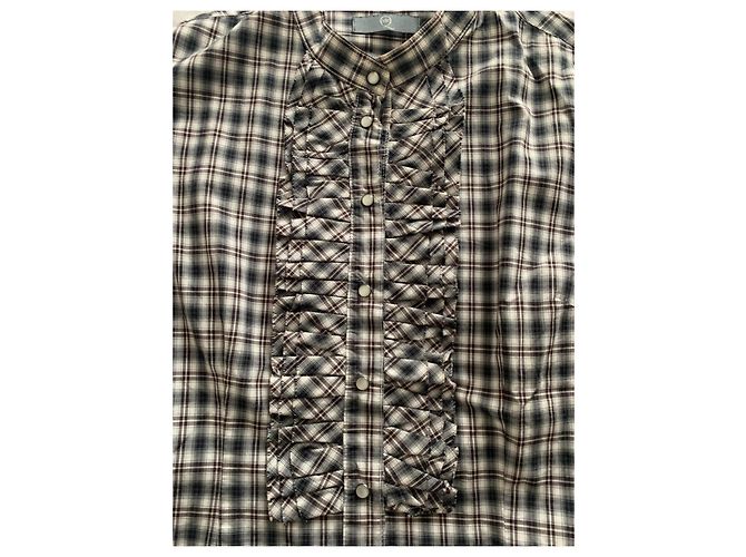 Chemise Alexander McQueen à carreaux manches longues coton 42 IT Multicolore - vue 4