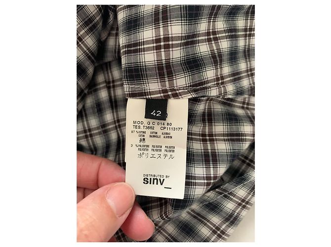 Chemise Alexander McQueen à carreaux manches longues coton 42 IT Multicolore - vue 5