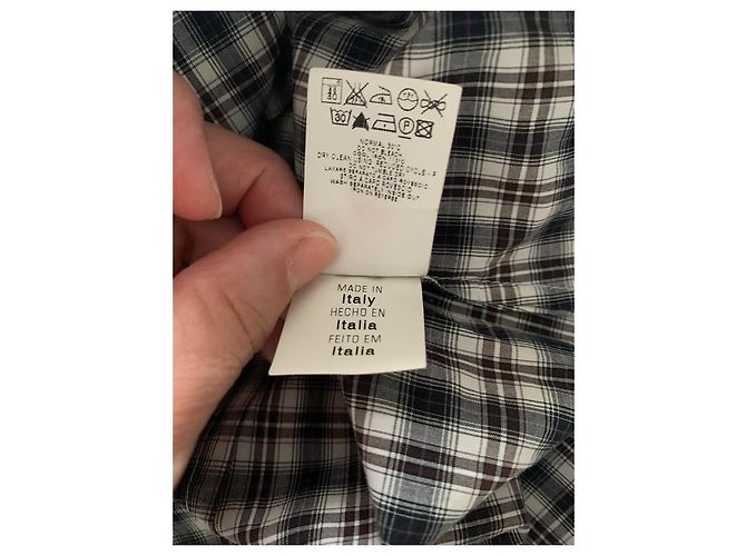 Chemise Alexander McQueen à carreaux manches longues coton 42 IT Multicolore - vue 7