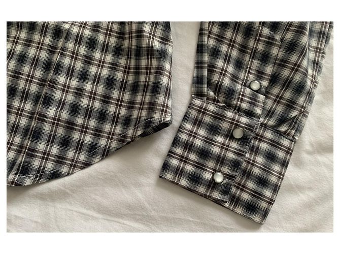 Chemise Alexander McQueen à carreaux manches longues coton 42 IT Multicolore - vue 9