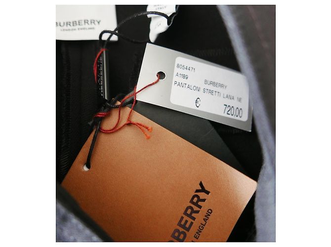 Pantalones Burberry de lana elástica Negro - vista 7