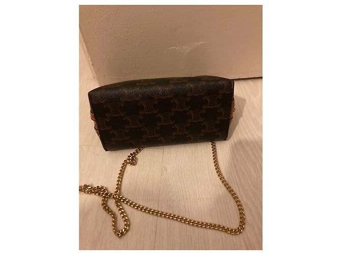 Pochette Céline in pelle nera Nero - vista 5