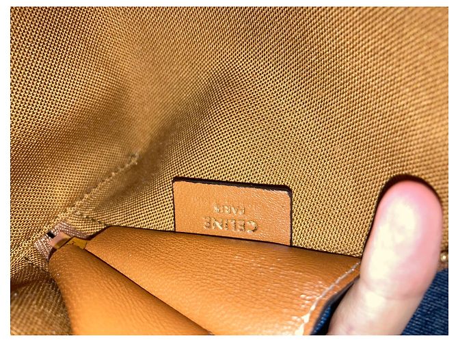 Pochette Céline in pelle nera Nero - vista 9