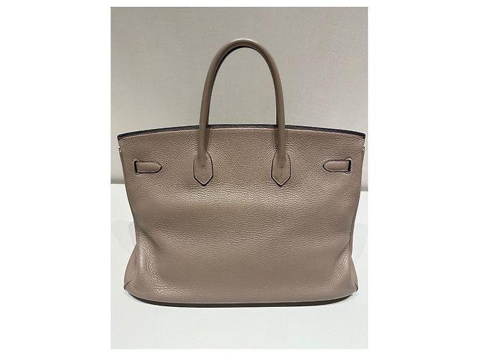 Hermès Birkin 40 Taurillon Clemence Pelle Grigia Grigio - vista 4