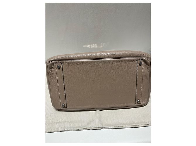 Hermès Birkin 40 Taurillon Clemence Pelle Grigia Grigio - vista 7